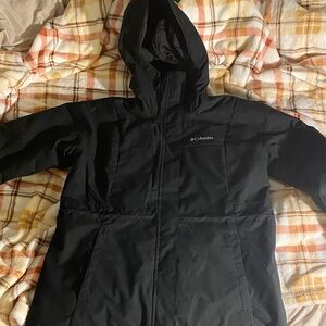 Brand new Columbia Black Hooded insulated Omni - tech Jacket (never worn)